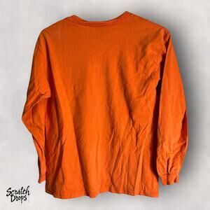 GWP Sport Youth XL Orange Long Sleeve Shirt Vintage Y2K Motocross Cotton Tee V10